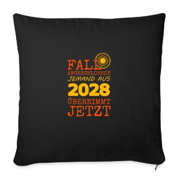 completed 2028 - Sofa pillowcase 17,3'' x 17,3'' (45 x 45 cm) - black - Front