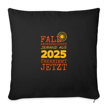 Fall 2025 - Sofakissenbezug 45 x 45 cm - Schwarz - Vorne