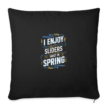 J’aime le plus les curseurs au printemps Fun - Housse de coussin décorative 45 x 45 cm - noir - Devant