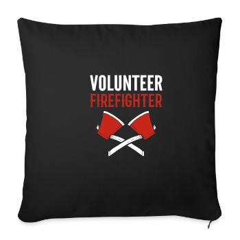 Freiwillige Feuerwehr Feuerwehrmann Gift - Sofakissenbezug 45 x 45 cm - Schwarz - Vorne