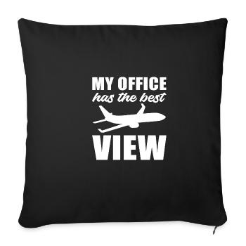 Best View Copilot Gift - Sofa pillowcase 17,3'' x 17,3'' (45 x 45 cm) - black - Front