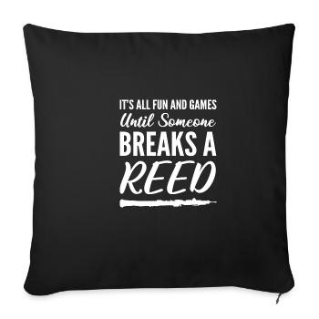 Breaks a reed Joker and funny poison - Sofa pillowcase 17,3'' x 17,3'' (45 x 45 cm) - black - Front