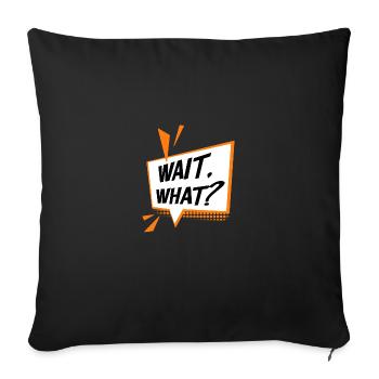 Attendez quelle drôle de grammaire - Housse de coussin décorative 45 x 45 cm - noir - Devant