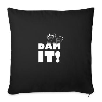 Bieber Rodent Funny Saying - Sofa pillowcase 17,3'' x 17,3'' (45 x 45 cm) - black - Front