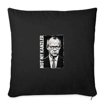 Portrait monochrome dans un style rétro - Housse de coussin décorative 45 x 45 cm - noir - Devant