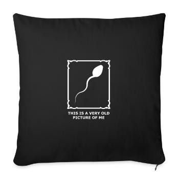 This is an old photo of me - Funny - Sofa pillowcase 17,3'' x 17,3'' (45 x 45 cm) - black - Front