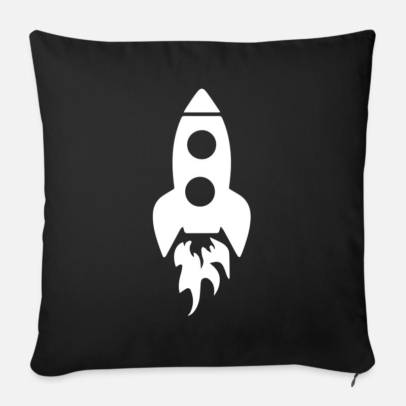 Rakete symbol - Sofakissenbezug 45 x 45 cm - Schwarz