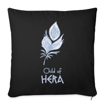 Child of Hera – Percy Jackson inspired design - Sofa pillowcase 17,3'' x 17,3'' (45 x 45 cm) - black - Front