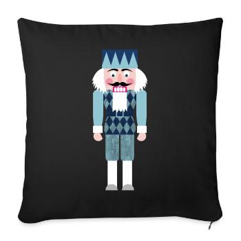 Casse-Noisette Rhodes Losanges Noël Noël Avent - Housse de coussin décorative 45 x 45 cm - noir - Devant