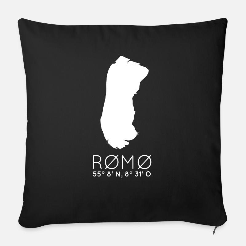 Rømø Koordinaten Dänemark Römö Insel Urlaub - Sofakissenbezug 45 x 45 cm - Schwarz
