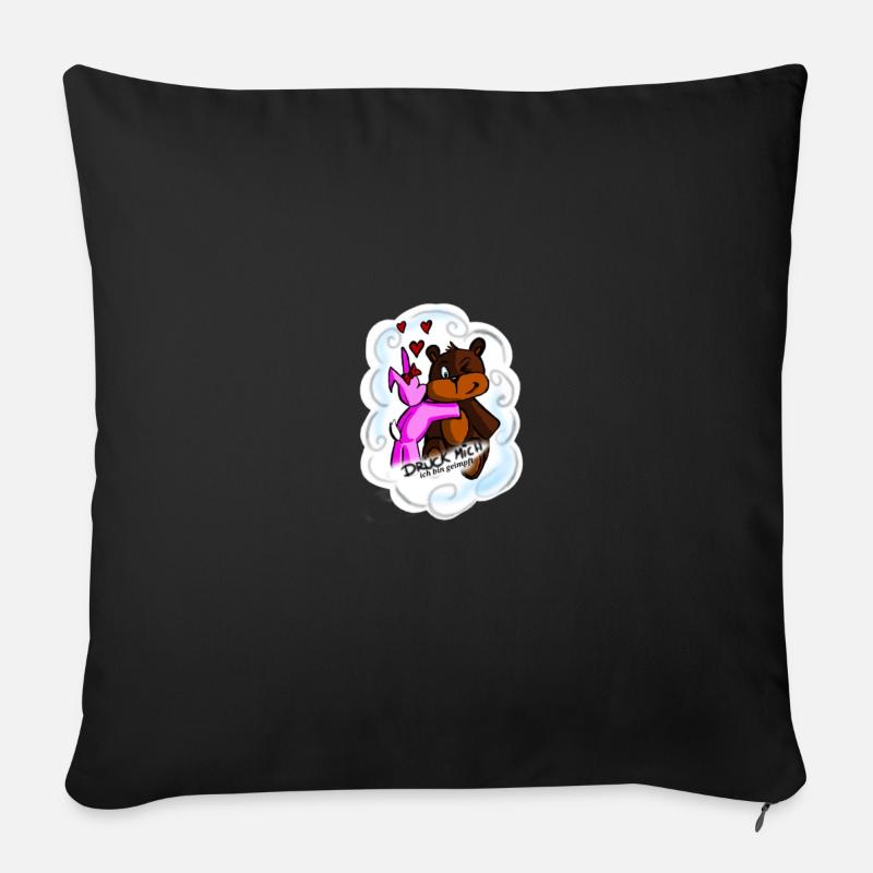Pousse moi - Housse de coussin décorative 45 x 45 cm - noir