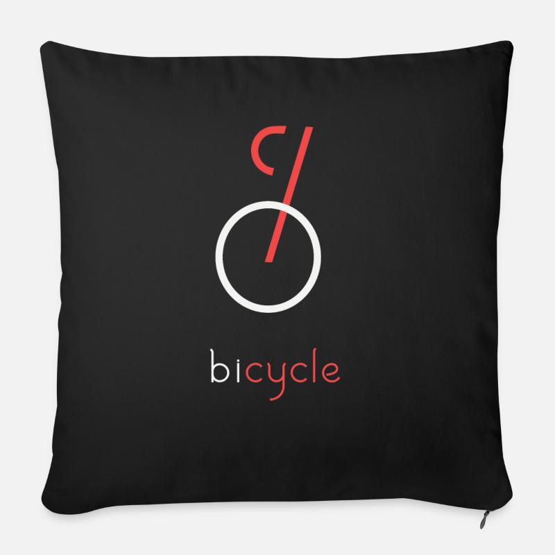 Bicycle Fahrrad Rad - Sofakissenbezug 45 x 45 cm - Schwarz