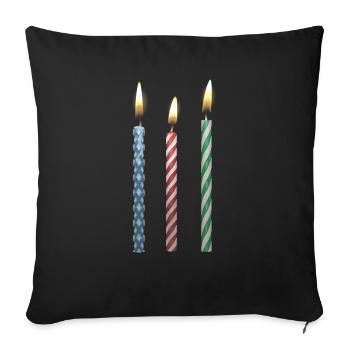 3 years birthday - Sofa pillowcase 17,3'' x 17,3'' (45 x 45 cm) - black - Front