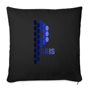 Paris - Housse de coussin décorative 45 x 45 cm - noir - Devant