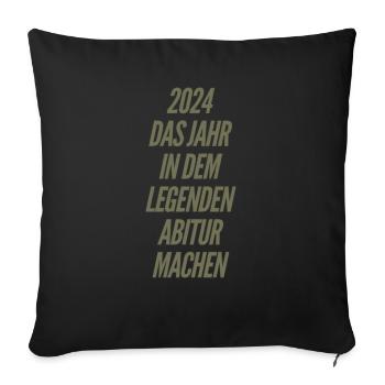Abi Legendary Saying - Sofa pillowcase 17,3'' x 17,3'' (45 x 45 cm) - black - Front