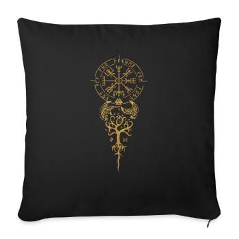 Wikinger norden valhalla schweden skandinavien flaga - Sofakissenbezug 45 x 45 cm - Schwarz - Vorne