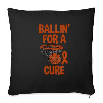 Ballin' For A Cure 4 - Housse de coussin décorative 45 x 45 cm - noir - Devant