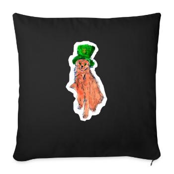patricat - Housse de coussin décorative 45 x 45 cm - noir - Devant