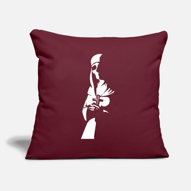 Step into the Shadows Unique Horror Nun, Satanic, Sofa pillowcase 17,3'' x 17,3'' (45 x 45 cm)
