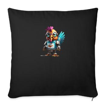 Robo chicken - Sofa pillowcase 17,3'' x 17,3'' (45 x 45 cm) - black - Front