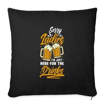Alcool Excès d’alcool Week-end - Housse de coussin décorative 45 x 45 cm - noir - Devant