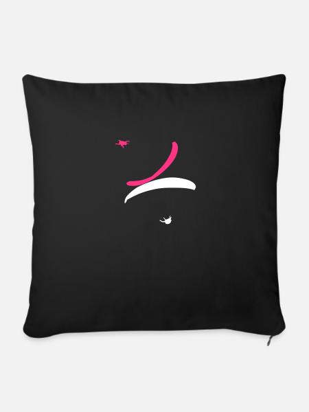 Acrobatic Paragliding - Sofakissenbezug 45 x 45 cm - Schwarz