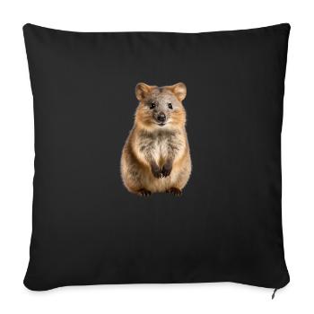 Quokka - Housse de coussin décorative 45 x 45 cm - noir - Devant
