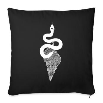 Cosmos Serpent - Snake with shell with pattern - Sofa pillowcase 17,3'' x 17,3'' (45 x 45 cm) - black - Front