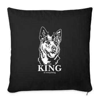 Australian Cattle Dog King of everything Wilsigns - Sofakissenbezug 45 x 45 cm - Schwarz - Vorne