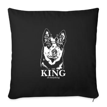 Australian Cattle Dog King of everything Wilsigns - Sofakissenbezug 45 x 45 cm - Schwarz - Vorne