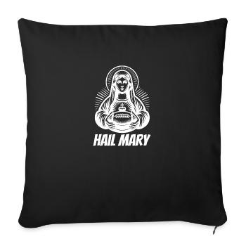 Hail Mary Football - Sofa pillowcase 17,3'' x 17,3'' (45 x 45 cm) - black - Front