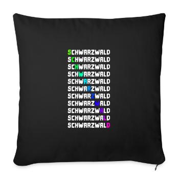 Black Forest | Mountains | Hiking | Holiday - Sofa pillowcase 17,3'' x 17,3'' (45 x 45 cm) - black - Front