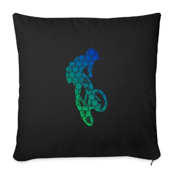 Bike bmx bike bmx Women Men bmx boys - Sofa pillowcase 17,3'' x 17,3'' (45 x 45 cm) - black - Front