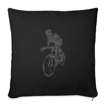 Road Bike Road Bike Road Cyclist - Sofa pillowcase 17,3'' x 17,3'' (45 x 45 cm) - black - Front