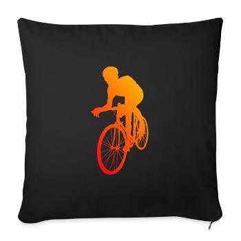 Men's Women's Road Cycling Road Cyclists - Sofa pillowcase 17,3'' x 17,3'' (45 x 45 cm) - black - Front