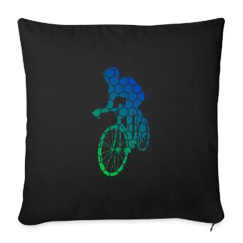 Roadbike Road Bike Road Cycling Road Cyclists - Sofa pillowcase 17,3'' x 17,3'' (45 x 45 cm) - black - Front
