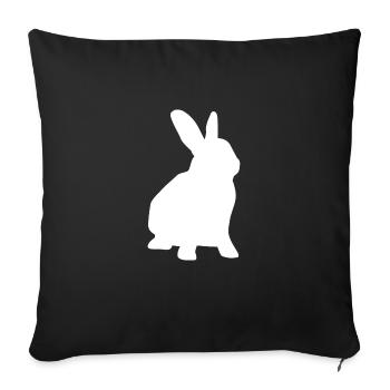 Lapin Lapin Lapin Lapin D'éleveur Lapin De Pâques - Housse de coussin décorative 45 x 45 cm - noir - Devant