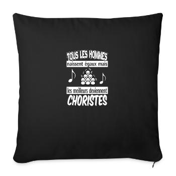 choristes - Housse de coussin décorative 45 x 45 cm - noir - Devant