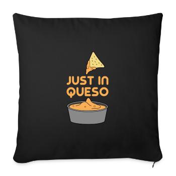 Juste à Queso - Housse de coussin décorative 45 x 45 cm - noir - Devant