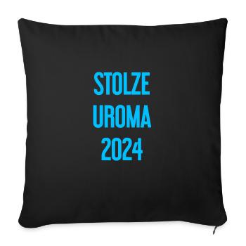 Fière arrière-grand-mère 2024 - Housse de coussin décorative 45 x 45 cm - noir - Devant