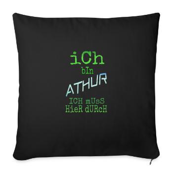 Gift for Athur - Sofa pillowcase 17,3'' x 17,3'' (45 x 45 cm) - black - Front