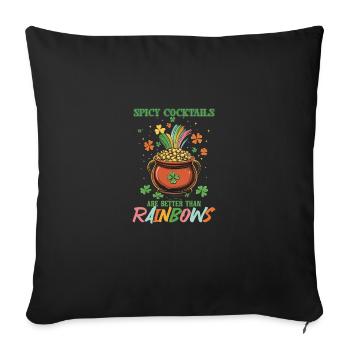 Les cocktails épicés sont meilleurs que les arcs-en-ciel - Housse de coussin décorative 45 x 45 cm - noir - Devant