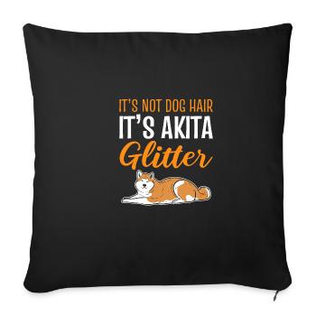 C’est Akita Glitter Pet Groomer Gift - Housse de coussin décorative 45 x 45 cm - noir - Devant