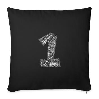 Erster - Sofakissenbezug 45 x 45 cm - Schwarz - Vorne