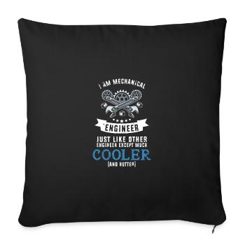 Mechanical Engineer - Sofa pillowcase 17,3'' x 17,3'' (45 x 45 cm) - black - Front