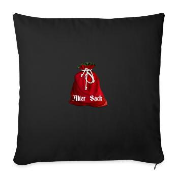 old fart - Sofa pillowcase 17,3'' x 17,3'' (45 x 45 cm) - black - Front