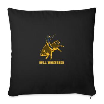 Rodeo Cowboy Stierreiter Reiten Geschenk - Sofakissenbezug 45 x 45 cm - Schwarz - Vorne
