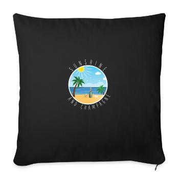 sunshine and - Sofa pillowcase 17,3'' x 17,3'' (45 x 45 cm) - black - Front