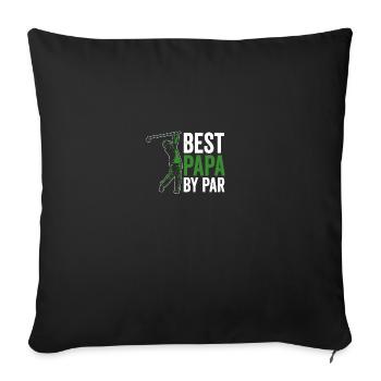 Funny Best Papa By Par Father's Day Funny Golf - Sofa pillowcase 17,3'' x 17,3'' (45 x 45 cm) - black - Front