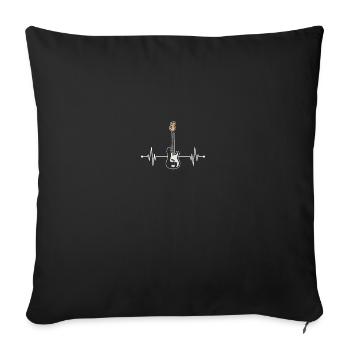 Bass Guitar Heartbeat Musician Design For Bass - Sofakissenbezug 45 x 45 cm - Schwarz - Vorne